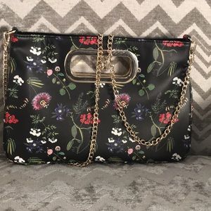 Floral clutch purse